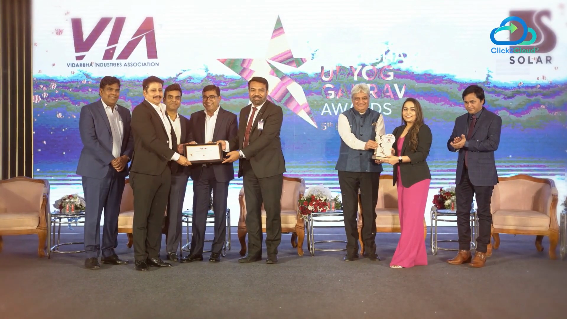 VIA & SOLAR Vidarbha Udyog Gaurav Awards | Best Exporter of Region-Click2Cloud VIA & SOLAR Vidarbha Udyog Gaurav Awards | Best Exporter of Region-Click2Cloud